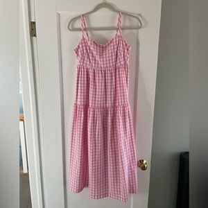 J. Crew Pink Gingham Dress
